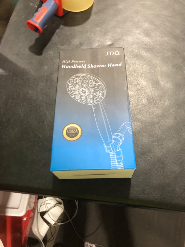 Photo 1 of 6-Setting Shower Head with Handheld, JDO High Pressure Hand held Shower Head, 4.7 Inch Chrome Detachable Showerhead Set with 59 Inch Stainless Steel Hose and Adjustable Showerhead Holder
