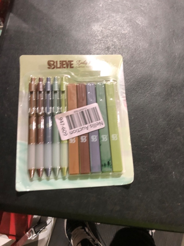 Photo 1 of BLIEVE Aesthetic Highlighters and Gel Pens And Soft Tip, No Bleed Dry Fast Easy to Hold, for Bible Journaling Planner Notes School Office Supplies (Earthy)