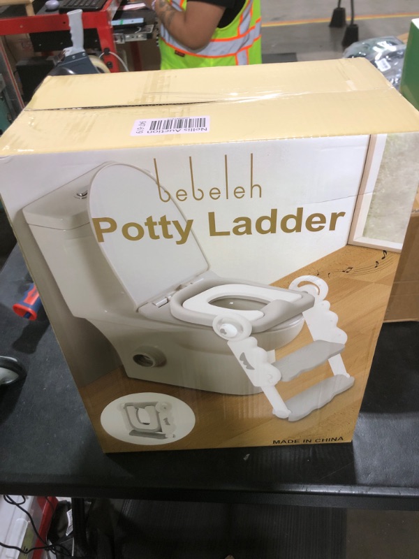 Photo 1 of bebeleh Musical & Sound Toddler Potty Training Seat w/Step Stool Ladder - Collapsible & Adjustable Toilet, Pre Assembled Toddler Toilet Seat w/Music & Sounds - Splash Guard & Anti-Slip Steps - Pink