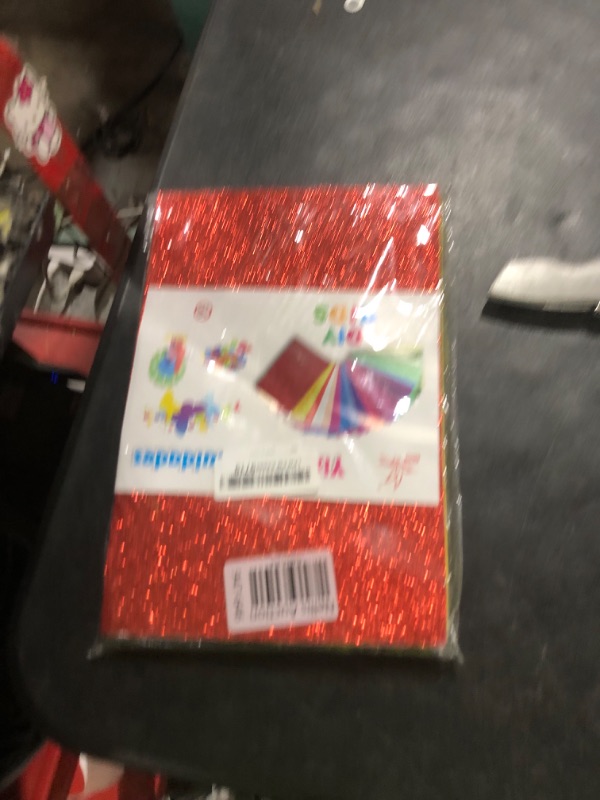 Photo 1 of 10 Sheets Glitter Foam Sheets for Crafts Children Father's Day Decor Table Decorations, A4 Cardstock Paper Sparkles Self Adhesive Sticky Paper for Scrapbook Gift DIY Cutters (Multicolor)