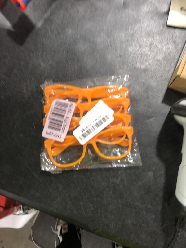 Photo 1 of JiaDuo 4 Pack Orange Glasses Frame No Lens Kids Costume Accessories Dress Up Party Supplies for Blippi