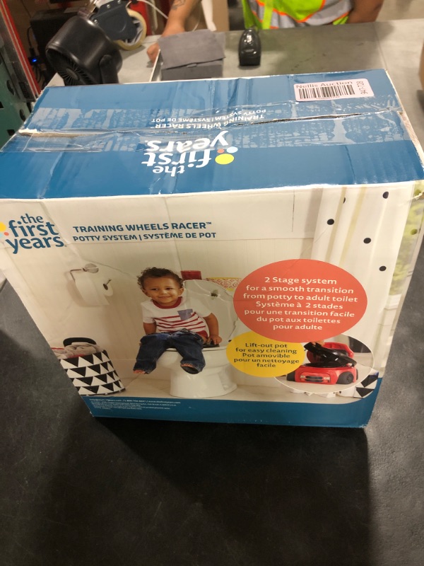 Photo 1 of The First Years Training Wheels Racer Potty Training Toilet - Race Car Training Potty - Includes Detachable Toddler Toilet Seat and Kids Potty - Ages 18 Months and Up