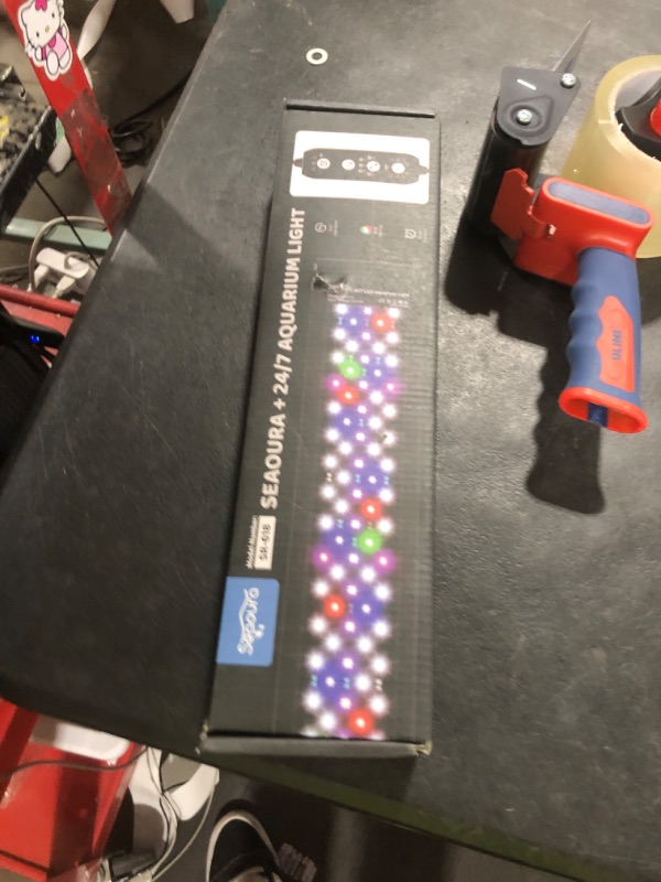 Photo 1 of SEAOURA 24/7 Mode Led Aquarium Light for Plants Growth-Full Spectrum Fish Tank Light with Timer, Auto On/Off, 7 Colors, Adjustable Brightness, 14W for 12 to 18 Inch Freshwater Tank