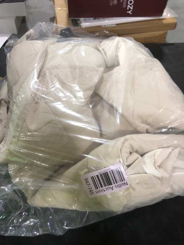 Photo 1 of H.VERSAILTEX 100% Waterproof Couch Covers for Sectional Sofa 2-Piece Couch Covers Sectional Couch Cover L Shaped for Dogs Non Slip (Left Chaise Lounge Cover + 3 Seat Sofa Cover, Coconut Milk)