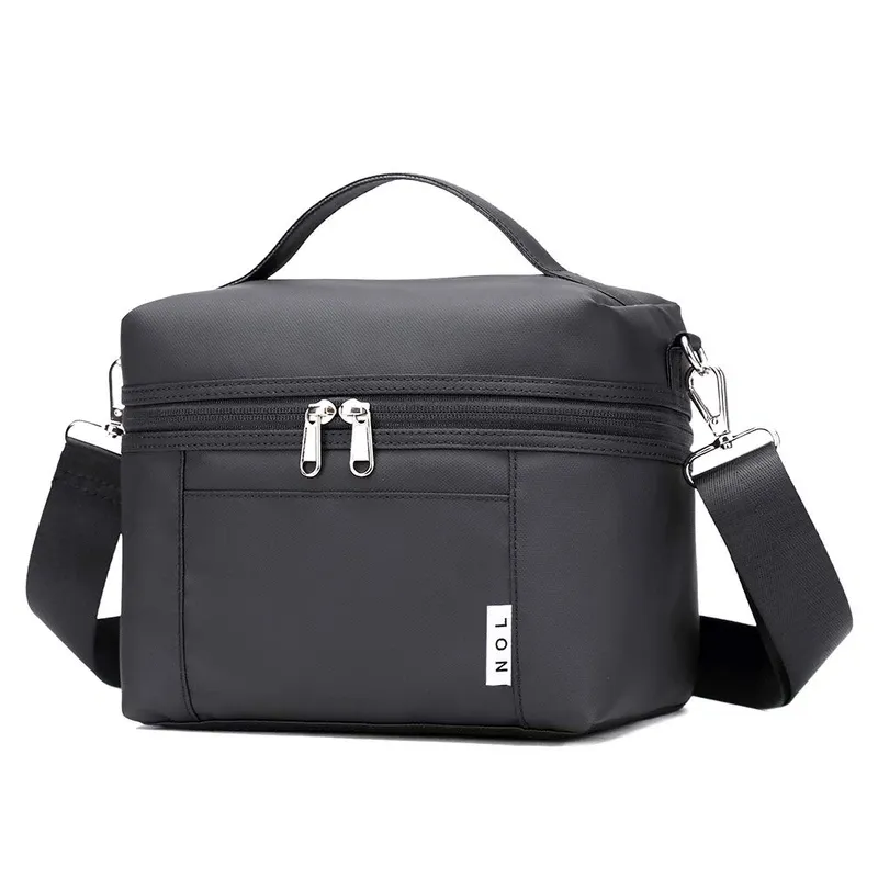 Photo 1 of NOL Insulated Lunch Bags Original Design Lightweight Nylon Waterproof Cooler Bag for Adults Kids (Black)