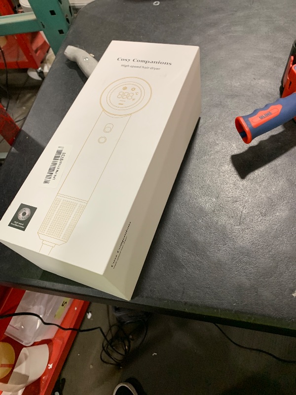 Photo 1 of Hair Dryer - Negative Ionic Blow Dryer with 150000 RPM High Speed Brushless Motor for Fast Drying, Low Noise, HD Display Hair Dryer with Diffuser and Nozzle, 5 Temps & 2 Speeds