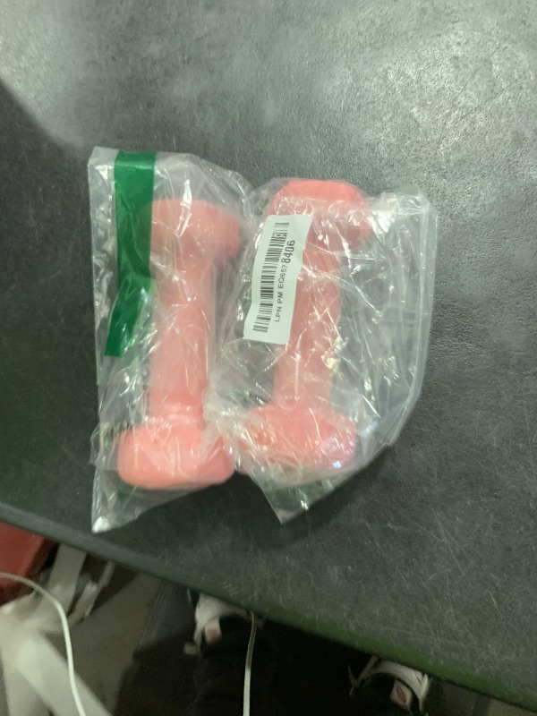 Photo 1 of Amazon Basics Neoprene Dumbbell Hand Weights, 2 Pounds, Pair, Pink
