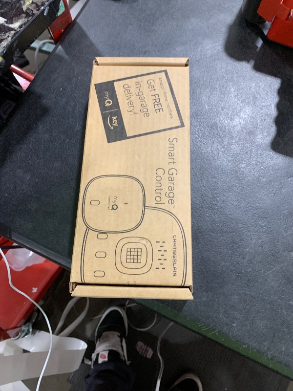 Photo 1 of CHAMBERLAIN Smart Garage Control - Wireless Garage Hub and Sensor with Wifi & Bluetooth - Smartphone Controlled, myQ-G0401-ES, White