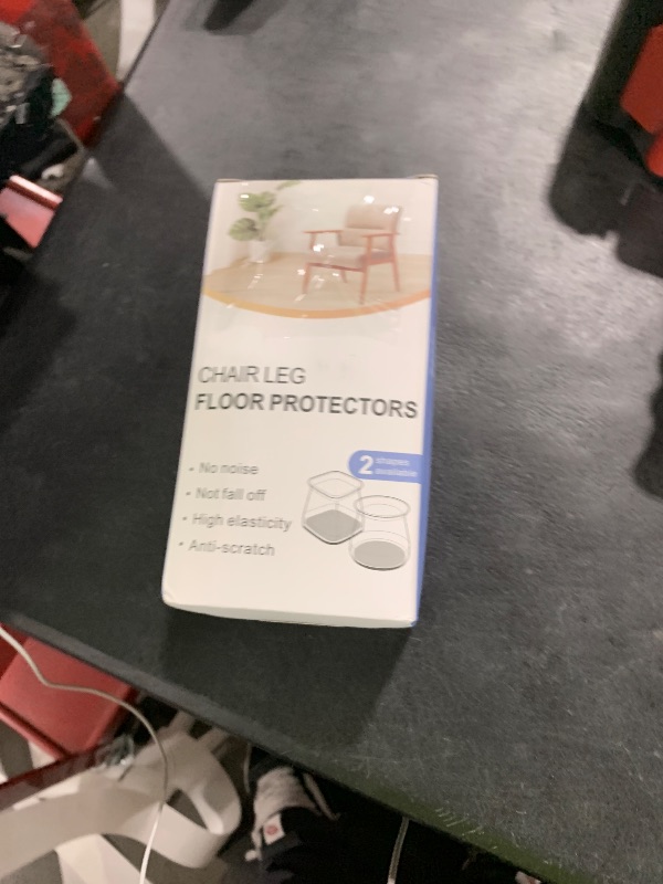 Photo 1 of 32 Pcs Square Chair Leg Protectors for Hardwood Floors, Felt Furniture Pads Floor Protectors, Silicone Chair Leg Caps Covers,Large (fit Side Lenght: 1.02'' - 1.57'')