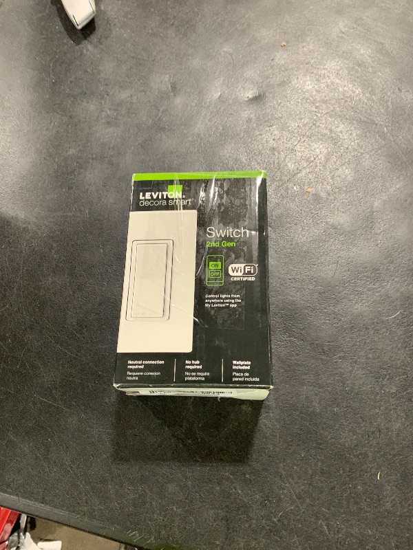 Photo 1 of Leviton Decora Smart Switch, Wi-Fi 2nd Gen, Neutral Wire Required, Works with Matter, My Leviton, Alexa, Google Assistant, Apple Home/Siri & Wired or Wire-Free 3-Way, D215S-1RW, White