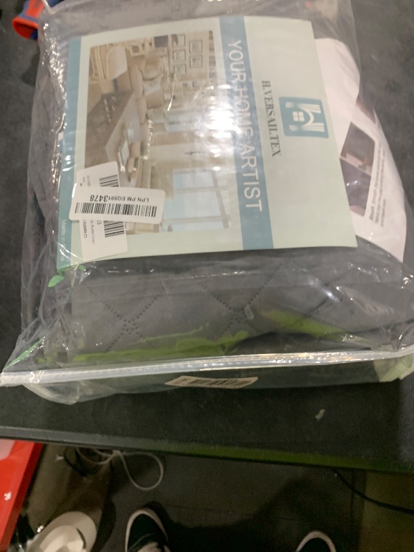 Photo 1 of H.VERSAILTEX Sofa Slipcover Sofa Cover 100% Waterproof Couch Cover with Elastic Straps Furniture Protector for Pets Kids Children Dog Cat(Oversized Sofa, Rocket Gray)