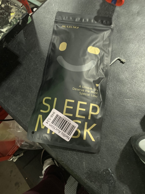 Photo 1 of MABAO Sleep Mask for Side Sleeper, Eye Mask for Sleeping Women Men, 3D Contoured Cup No Eye Pressure 100% Light Blocking Sleeping Mask with Adjustable Strap Night Blindfold Flight, Travel, Nap, Black