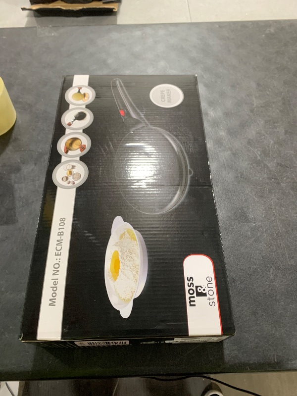 Photo 1 of Moss and Stone Electric Crepe Maker I Pan Style I Portable Crepe Maker and Hot Plate Cooktop I ON/OFF Switch I Nonstick Coating I Automatic Temperature Control I Easy to use I Pancakes