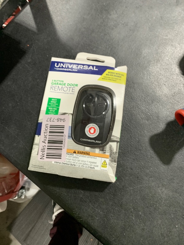 Photo 1 of Chamberlain KLIK5U-BK2 Garage Door Opener, Universal Remote Control, Black - Quantity 1