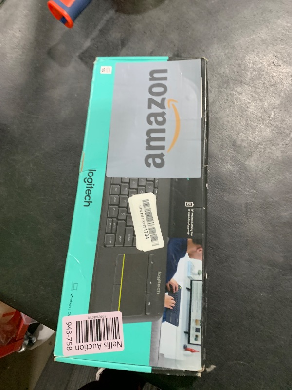 Photo 1 of Logitech K400 Plus Wireless Touch TV Keyboard With Easy Media Control and Built-in Touchpad, HTPC Keyboard for PC-connected TV, Windows, Android, ChromeOS, Laptop, Tablet - Black