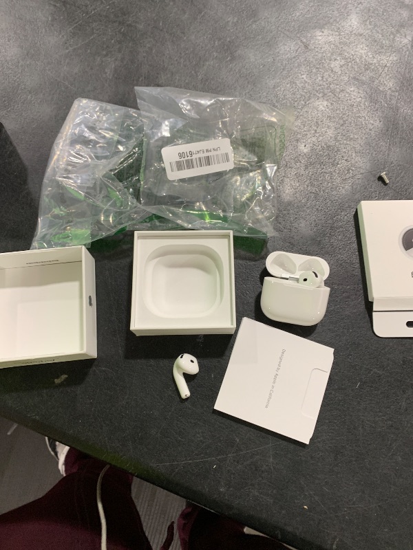 Photo 1 of Apple AirPods 4 Wireless Earbuds, Bluetooth Headphones, with Active Noise Cancellation, Adaptive Audio, Transparency Mode, Personalized Spatial Audio, USB-C Charging Case, Wireless Charging, H2 Chip