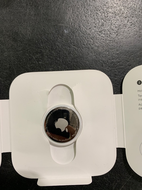 Photo 1 of Apple AirTag. Keep Track of and find Your Keys, Wallet, Luggage, Backpack, and More. Simple one-tap Set up with iPhone or iPad