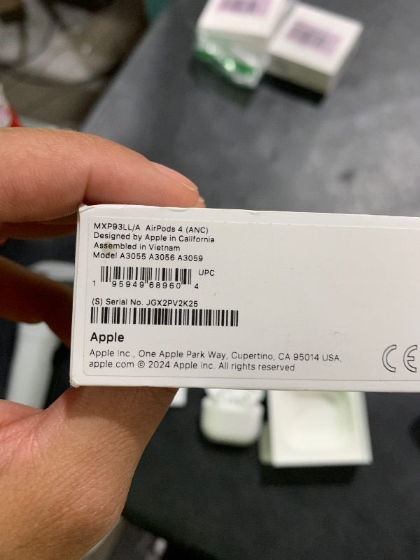 Photo 1 of Apple AirPods 4 Wireless Earbuds, Bluetooth Headphones, with Active Noise Cancellation, Adaptive Audio, Transparency Mode, Personalized Spatial Audio, USB-C Charging Case, Wireless Charging, H2 Chip