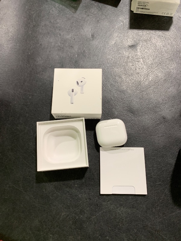 Photo 1 of Apple AirPods 4 Wireless Earbuds, Bluetooth Headphones, with Active Noise Cancellation, Adaptive Audio, Transparency Mode, Personalized Spatial Audio, USB-C Charging Case, Wireless Charging, H2 Chip