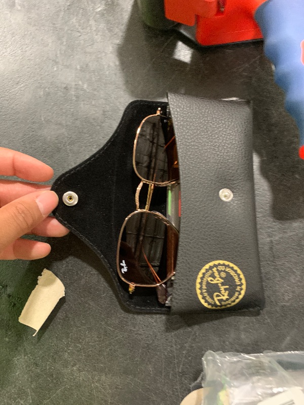 Photo 1 of Ray-Ban RB3548N Hexagonal Flat Lens Sunglasses, Gold/Brown Gradient Grey, 51 mm