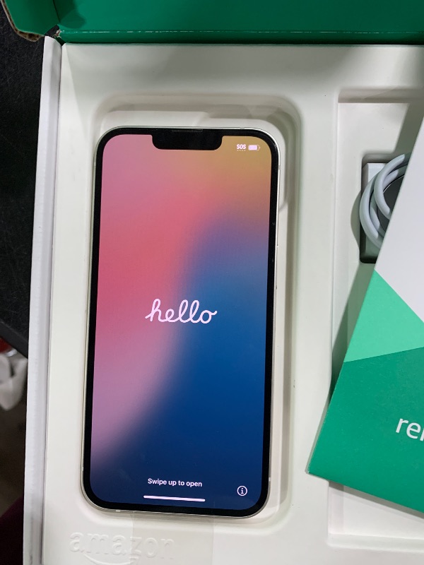 Photo 1 of Apple iPhone 13, 128GB, Starlight - Unlocked (Renewed Premium)