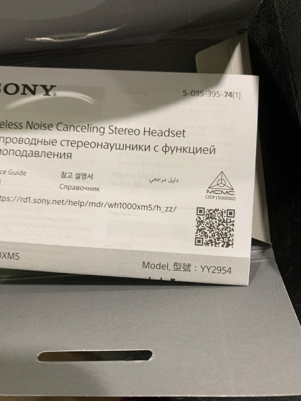 Photo 1 of Sony WH-1000XM5/B Wireless Industry Leading Noise Canceling Bluetooth Headphones (Renewed)