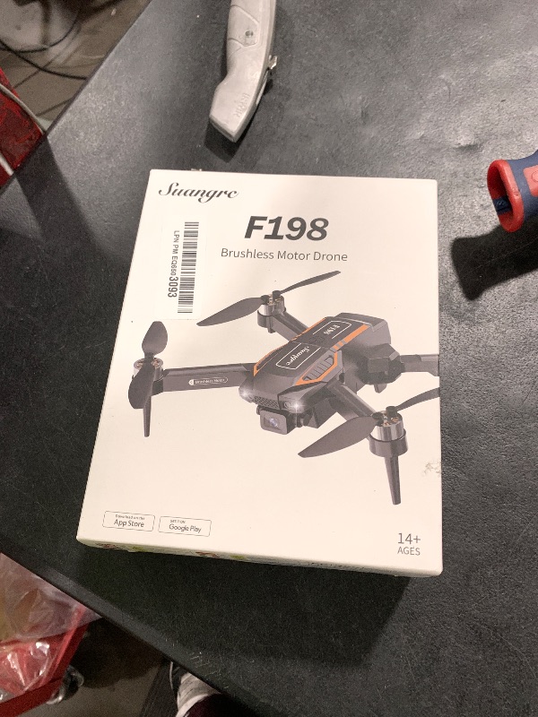 Photo 1 of F198 Drone with Dual Camera, 720P HD 90° Adjustable Lens, Quadcopter Dual Camera, WiFi APP, 3D Flip, Auto Hold, Optical Flow Positioning, Foldable Drone for Adult Beginners
