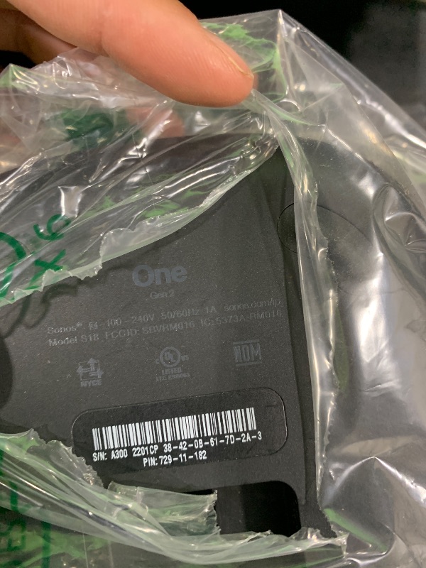 Photo 1 of Sonos One (Gen 2) - Voice Controlled Smart Speaker With Amazon Alexa Built-In - Black