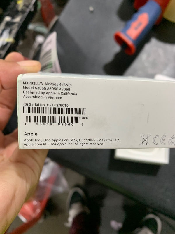 Photo 1 of Apple AirPods 4 Wireless Earbuds, Bluetooth Headphones, with Active Noise Cancellation, Adaptive Audio, Transparency Mode, Personalized Spatial Audio, USB-C Charging Case, Wireless Charging, H2 Chip