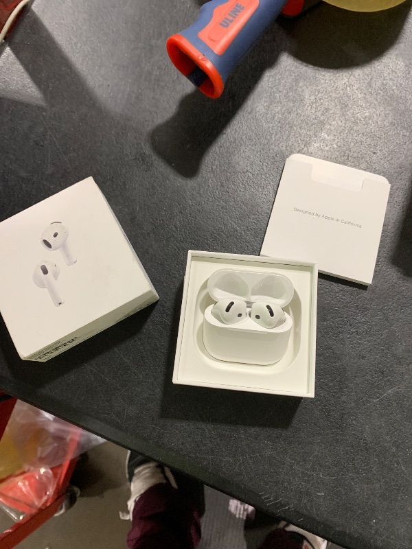 Photo 1 of Apple AirPods 4 Wireless Earbuds, Bluetooth Headphones, with Active Noise Cancellation, Adaptive Audio, Transparency Mode, Personalized Spatial Audio, USB-C Charging Case, Wireless Charging, H2 Chip