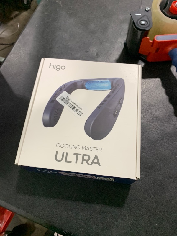 Photo 1 of HIGO CoolMaster Ultra Neck Fan, Neck Air Conditioner, 2-in-1 Cooling Neck Fan Portable Rechargeable, Wearable Personal Fan, 5500mAh Large Battery, Ergonomic Design, Frost White