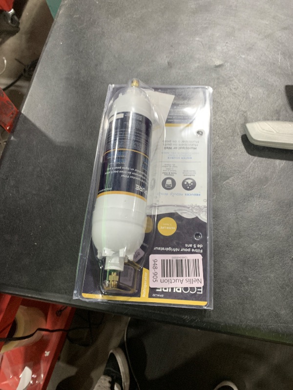 Photo 1 of EcoPure EPINL30 5 Year in-Line Refrigerator Filter-Universal Includes Both 1/4" Compression and Push to Connect Fittings , White