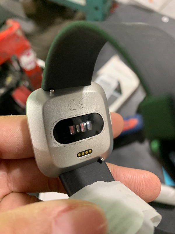 Photo 1 of Fitbit Versa Lite Smartwatch,GPS,Charcoal/Silver Aluminum, One Size (S & L Bands Included)