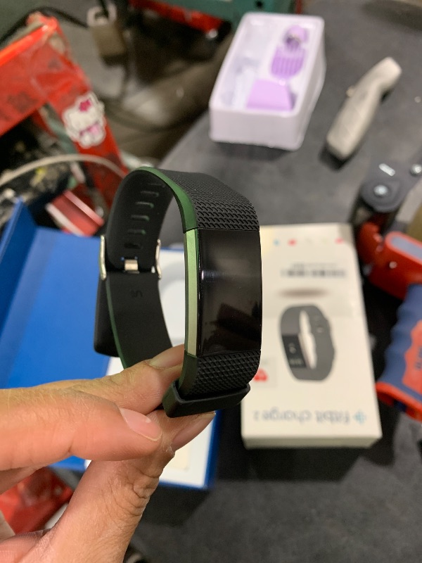 Photo 1 of Fitbit Charge 2 Heart Rate + Fitness Wristband, Black, Large (US Version), 1 Count