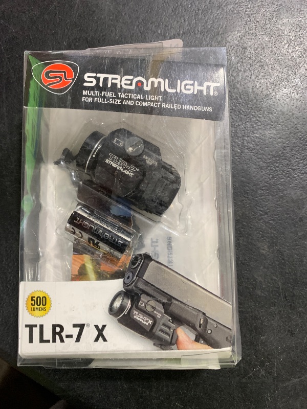 Photo 1 of Streamlight 69424 TLR-7 X 500-Lumen Compact Tactical Weapon Light, Includes High, Low Paddle Switches and Key Kit, Black