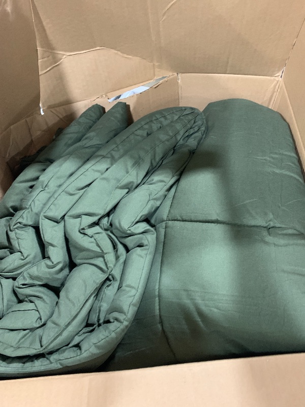 Photo 1 of CozyLux Queen Comforter Set Olive Green, 7 Pieces Bed in a Bag, Olive Green Comforter Queen Size, All Season Bedding Sets with Stitch Quilted Comforter, Flat Sheet, Fitted Sheet, Pillowcases
