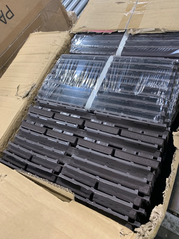 Photo 1 of Goovilla Plastic Interlocking Deck Tiles, 36 Pack Balcony Flooring, 12"x12" Waterproof Outdoor Flooring All Weather Use, Patio Floor Decking Tiles for Porch Poolside Backyard Concrete, Dark Coffee