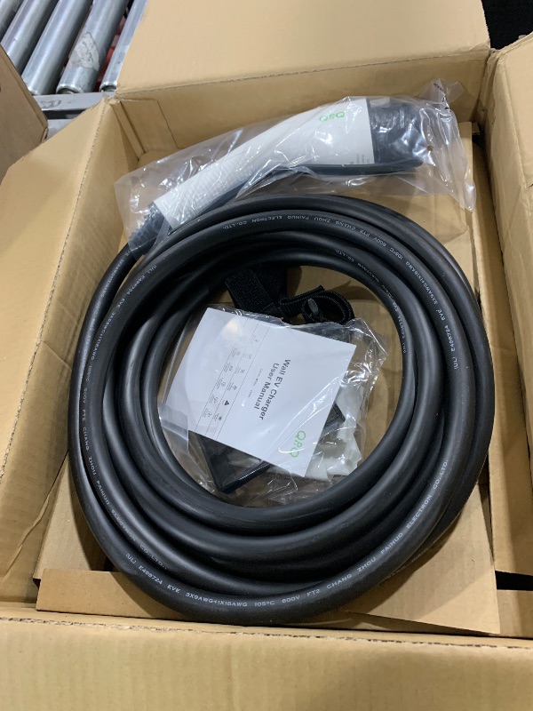 Photo 1 of QPQ Level 2 EV Charger, 40Amp 240V Hardwired EV Fast Charge Station, Wall Charger Electric Vehicle Charging Stations with NEMA 14-50 25FT Cable FCC/UL/ROHS for J1772 EV Charger for Home