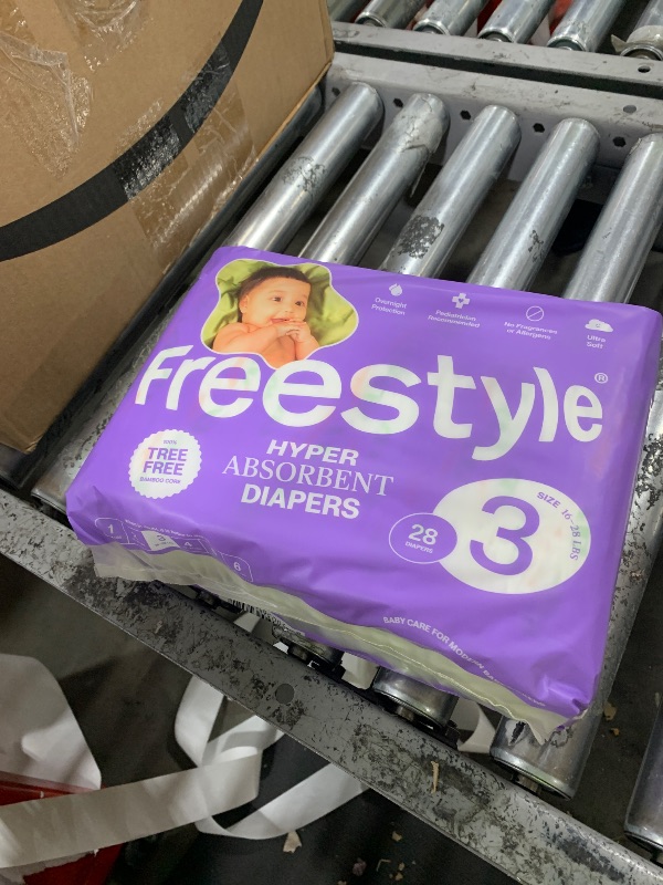 Photo 1 of Freestyle Diapers Size 3, 28 CT (16-28 lbs)