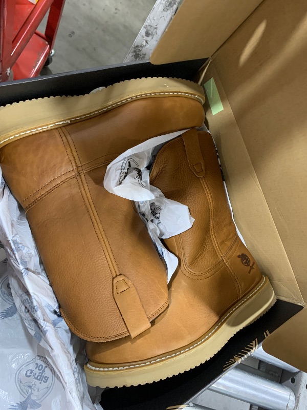 Photo 1 of GEORGIA BOOT Wedge Steel Toe Pull On Work Boot, Barracuda Gold, Size 10.5(M)