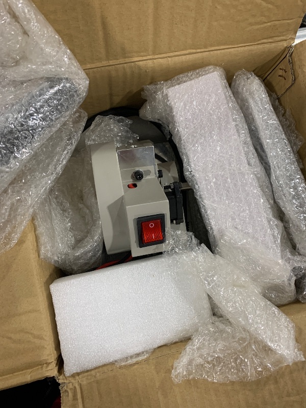 Photo 1 of 4 Inch Chop Saw, 300W 110V 0-45 Adjustable Mini Miter Saw, 26000r/Min 885 Motor Micro Cutting Polishing Machine for Soft Metal, Iron Sheet, Wood, Aluminum Alloy