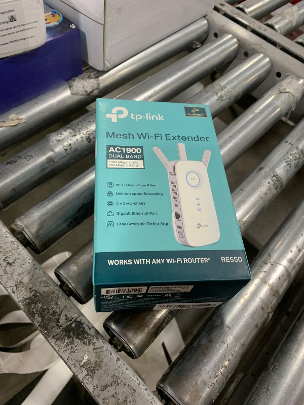 Photo 1 of TP-Link AC1900 WiFi Range Extender RE550 | Dual-Band Wireless Repeater Amplifier w/Gigabit Ethernet Port | Up to 2200 Sq. Ft., 32 Devices | Internet Signal Booster | APP Setup | EasyMesh Compatible