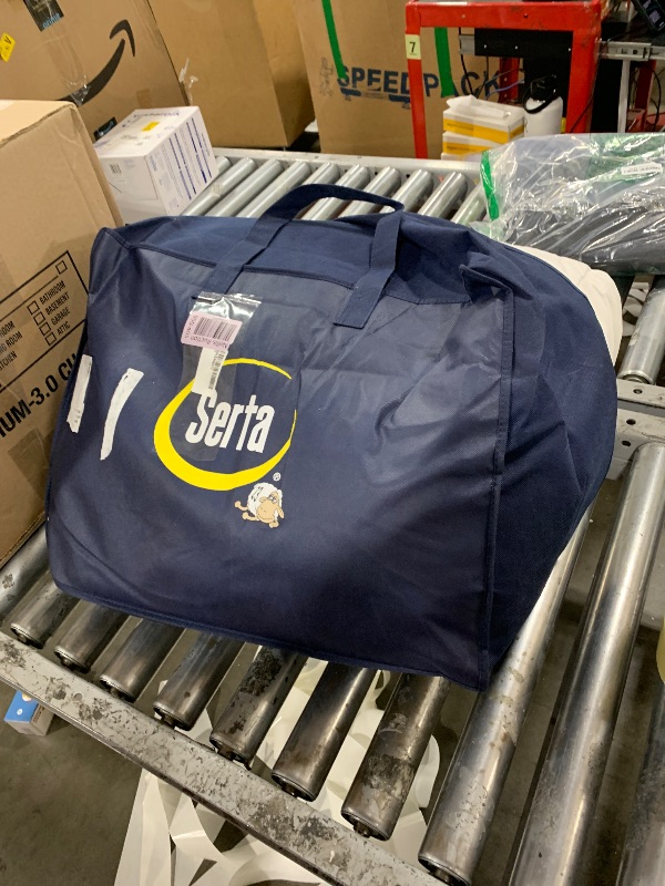 Photo 1 of Serta Goose Feather Down Fiber Cotton Comforter Queen Size - 100% Cotton Duvet Insert - Hotel Luxury Hypoallergenic Bedding Comforter Extra Warmth 90 x 90 Inch White