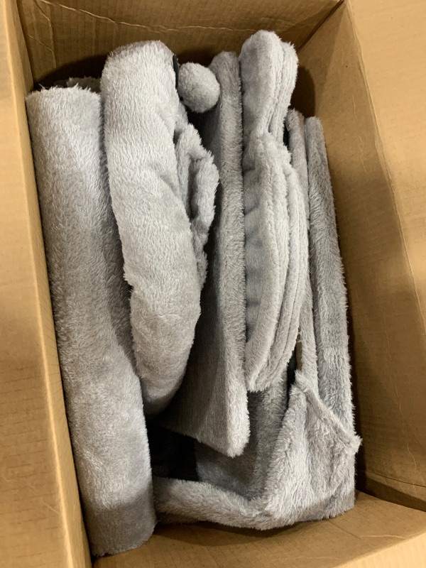 Photo 1 of Pawfessor 5 in 1 Cat Tree 32 Inches Cat Tower with Self Groomer,15.7”Large Hammock, Fully Scratching Post, Removable Top Perch and Wide Condo for Indoor Cats-Gray