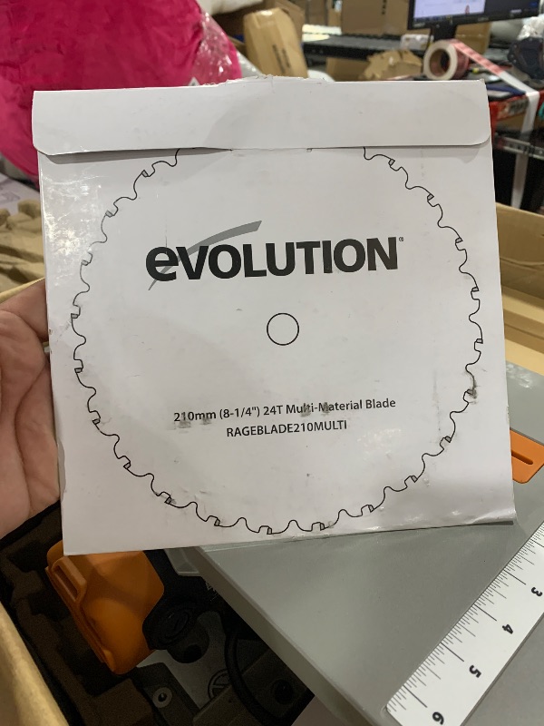 Photo 1 of Evolution R8MTS | 8-1/4” Convertible Miter/Table Saw | Multi-Function Saw | 0-45° Bevel & +/- 45° Miter | Multi-Material Cutting: Wood, Plastic, Metal | Compact, Powerful 12A Motor | TCT Blade Incl