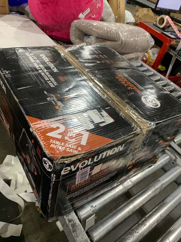 Photo 1 of Evolution R8MTS | 8-1/4” Convertible Miter/Table Saw | Multi-Function Saw | 0-45° Bevel & +/- 45° Miter | Multi-Material Cutting: Wood, Plastic, Metal | Compact, Powerful 12A Motor | TCT Blade Incl