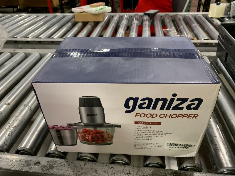 Photo 1 of GANIZA Food Processors, Electric Food Chopper with Meat Grinder & Vegetable Chopper - 2 Bowls (8 Cup+8 Cup) with Powerful 450W Copper Motor - Includes 2 Sets of Bi-Level Blades for Fruits/Meat/Nuts