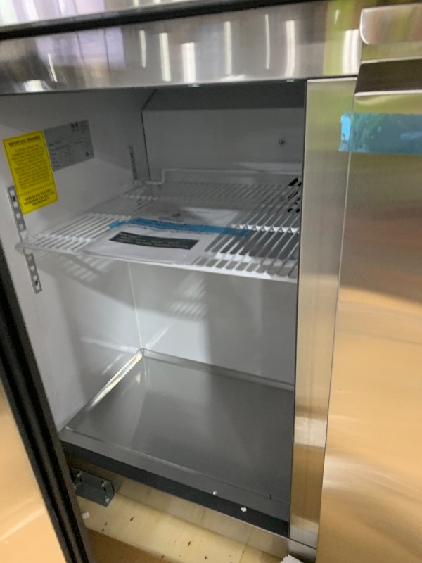 Photo 1 of ECEVT 48" W Commercial Refrigerator Sandwich Salad Prep Table Refrigerator Stainless Steel with 12 Pans, Kitchen Equipment for Restaurant, Bar, Shop, Buffet, etc