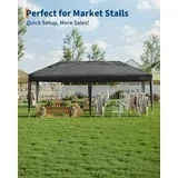 Photo 1 of 2025 New 10x20FT Pop Up Canopy Tent, Folding Tent Shelter with 6 Removable Sidewalls, Easy Setup Outdoor Canopy, Height Adjustable Shelter Gazebos
