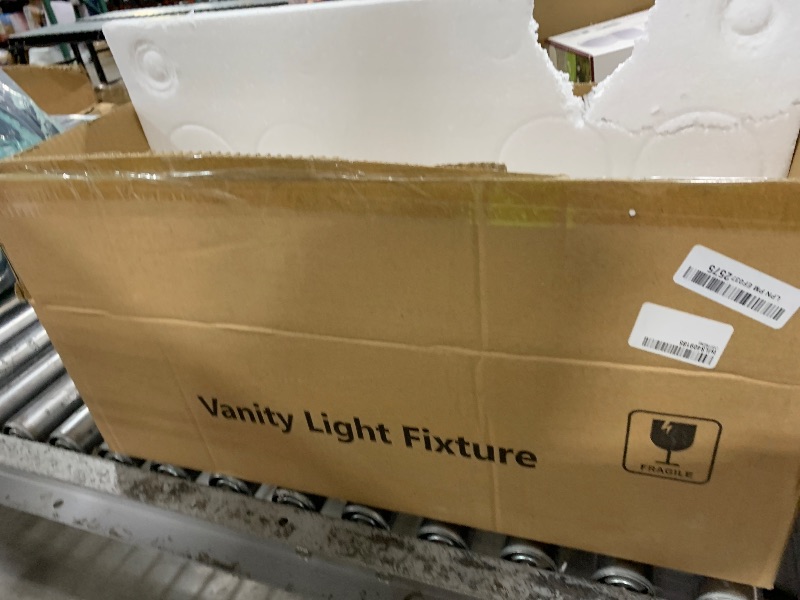 Photo 1 of 4-Light Bathroom Light Fixtures, Brushed Nickel Modern Vanity Lights Over Mirror with Clear Glass Shade, Bathroom Wall Lamp for Mirror Kitchen Living Room Hallway Cabinet Porch Bedroom Reading room